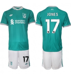Men Liverpool 2026 Soccer Jerseys Teal #17 JONES