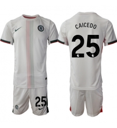 Men Chelsea 2026 Soccer Jerseys White #25 CAICEDO