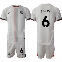 Men Chelsea 2026 Soccer Jerseys White #6 T.SILVA