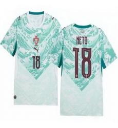 Women 18 Portugal Replica Pedro Neto Long Sleeve Away Jersey   1