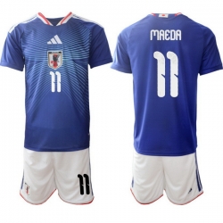 Men Japan 2026 Soccer Jerseys Blue #11 Daizen Maeda