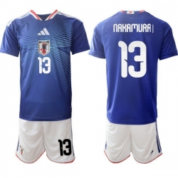 Men Japan 2026 Soccer Jerseys Blue #13 Keito Nakamura