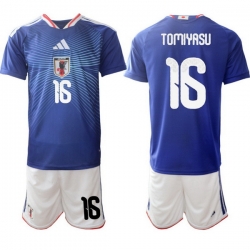 Men Japan 2026 Soccer Jerseys Blue #16 Takehiro Tomiyasu