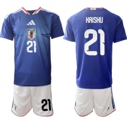 Men Japan 2026 Soccer Jerseys Blue #21 Kaishu Sano