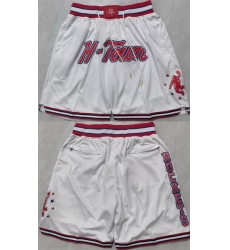 Men Houston Rockets White Shorts 