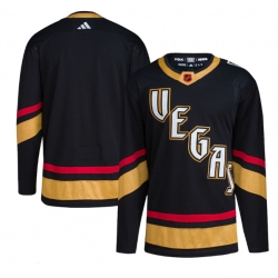 Mens Vegas Golden Knights Blank Black 2022-23 Reverse Retro Stitched Jersey