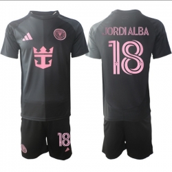 Men Inter Miami CF 2026 Soccer Jerseys Black #18 JORDI ALBA