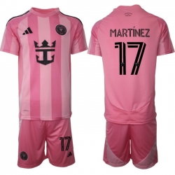 Men Inter Miami CF 2026 Soccer Jerseys Pink #17 MARTINEZ