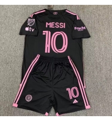 Men Women Youth Inter Miami CF #10 Lionel Messi Jersey Black Soccer Set