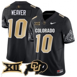 Men Colorado Buffaloes #10 Xavier Weaver Black Vapor Limited Stitched Football Jersey