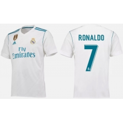 Men Ronaldo #7 Ronaldo White Soccer Jersey