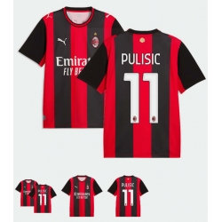 Millan 11 Pulisic black red Soccer Jersey