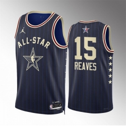 Men 2024 All Star 15 Austin Reaves Navy Stitched Basketball Jersey