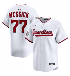 Men Cleveland Guardians Nike White Home Limited Jersey Messick Parker 77