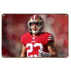 San Francisco 49ers Aluminum Sign Christian McCaffrey 002