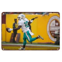 Miami Dolphins Aluminum Sign 12x8 Inch Tyreek Hill 001