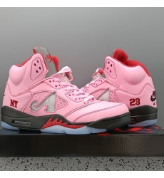 Air Jordan 5 Pink Shoes A Letter Logo For Men 56314