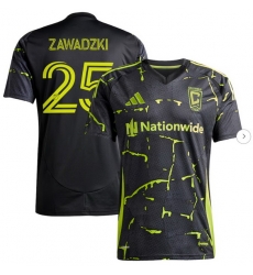 Men's Columbus Crew Sean Zawadzki adidas Black 2025 The Goosebumps Kit Replica Player Jersey