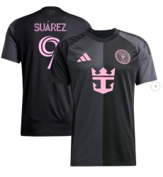 Men's Inter Miami CF Luis Suarez adidas Black 2025 The Fortitude Kit Replica Player Jersey Men's Inter Miami CF Luis Suarez adidas Black 2025 The Fortitude Kit Replica Player Jersey