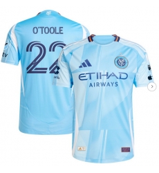 Men's New York City FC Kevin O'Toole adidas Light Blue 2025 The Excelsior Kit Authentic Player Jersey Men's New York City FC Kevin O'Toole adidas Light Blue 2025 The Excelsior Kit Authentic Player Jersey