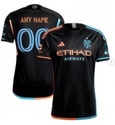 Men's New York City FC adidas Black 2024 24 7 Kit Authentic Custom Jersey Men's New York City FC adidas Black 2024 24 7 Kit Authentic Custom Jersey