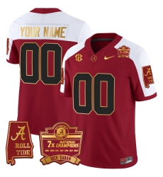 Men Women Youth Alabama Crimson Tide Nick Saban 7x Champions Patch Gold Trim Custom Jersey All Stitched Crimson Aternate Men Women Youth Alabama Crimson Tide Nick Saban 7x Champions Patch Gold Trim Custom Jersey All Stitched Crimson Aternate