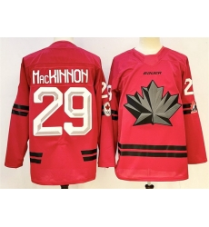 Men Canada Hockey 29 Nathan MacKinnon Red Stitched Jersey Men Canada Hockey 29 Nathan MacKinnon Red Stitched Jersey