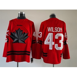 Men Canada Hockey  43 Tom Wilson Red Stitched Jersey