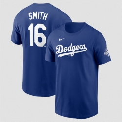 Men Los Angeles Dodgers 16 Will Smith Royal 2025 World Series Champions Name  26 Number T Shirt