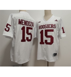 Men Indiana Hoosiers 15 Fernando Mendoza White Stitched Football Jersey Men Indiana Hoosiers 15 Fernando Mendoza White Stitched Football Jersey
