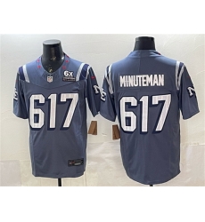 Men New England Patriots 617 Minuteman 2025 F U S E  With 6x Super Bowl Champions Patch  Rivalries Vapor Limited Stitched Football Jersey