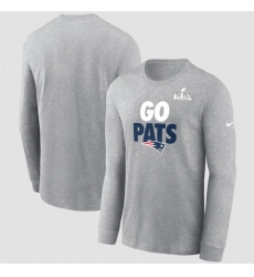 Men New England Patriots Heather Gray 2025 Super Bowl LX Fast As Fast Gets Long Sleeve T Shirt Men New England Patriots Heather Gray 2025 Super Bowl LX Fast As Fast Gets Long Sleeve T Shirt
