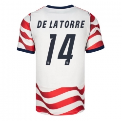 USA 2026 FIFA World Cup Soccer White Jersey Set ( Have Shorts ) Luca de la Torre #14