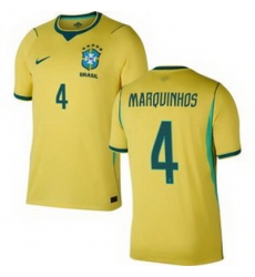 Women 4 Brazil National Team Marquinhos 2026 Home Jersey 1