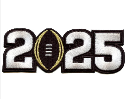 2025 College National Championship Game NCAA Jersey Patch Biaog